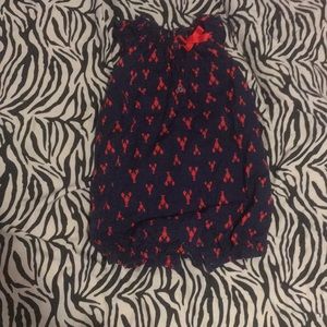 Baby girl crawfish dress up onesie